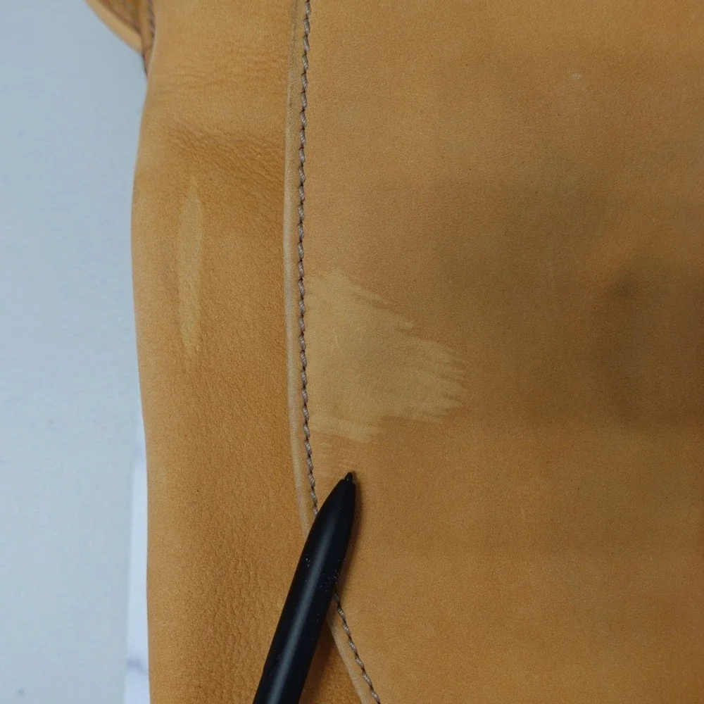Vtg Fendi Messenger Bag‎ Large Tan Saddle Calf Leather Buckle Strap Satchel Y2K